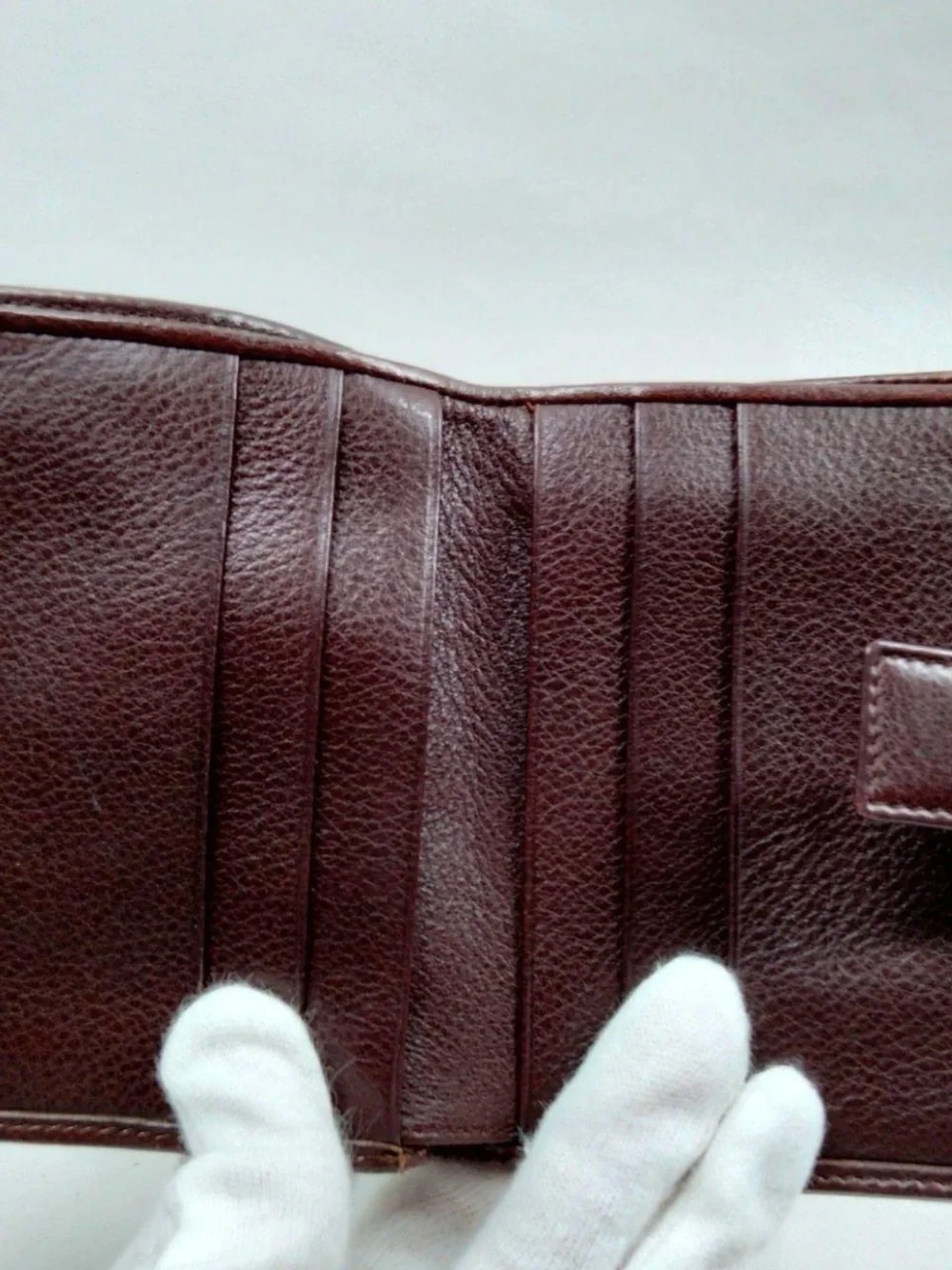 Loewe Genuine Leather Compact Wallet - Brown